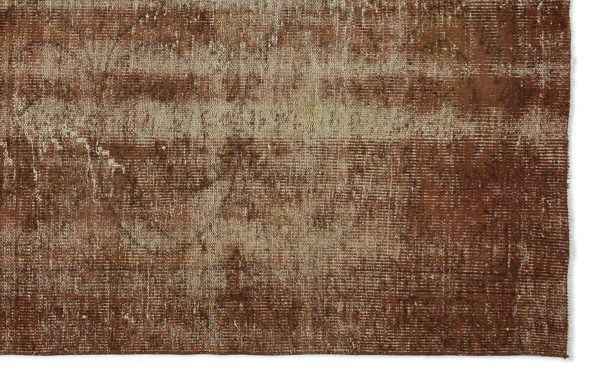 Atina Brown Vintage Wool Handmade Area Rug 5'9" x 8'11"