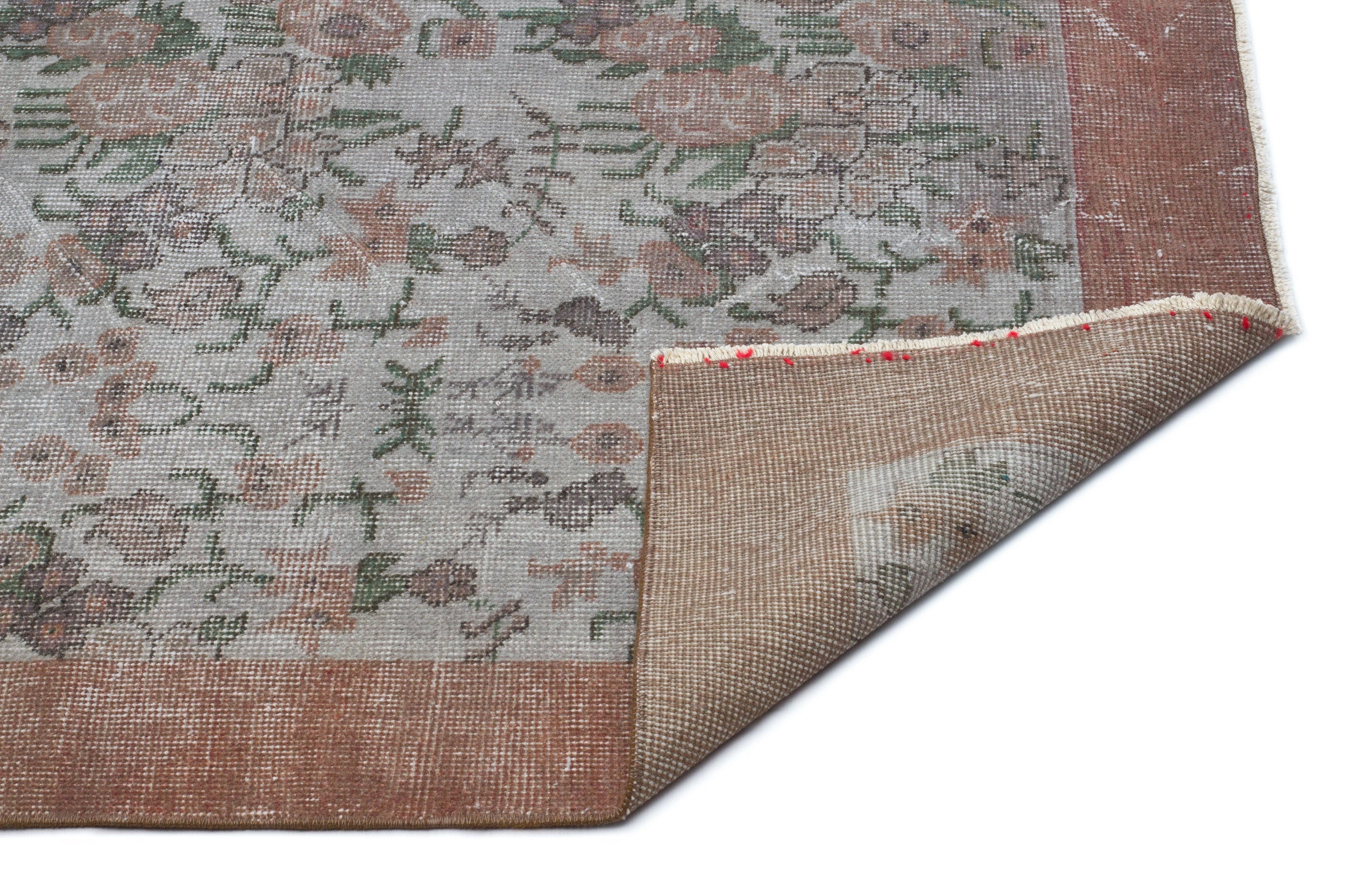 Atina Blue Vintage Wool Handmade Area Rug 5'4" x 9'6"