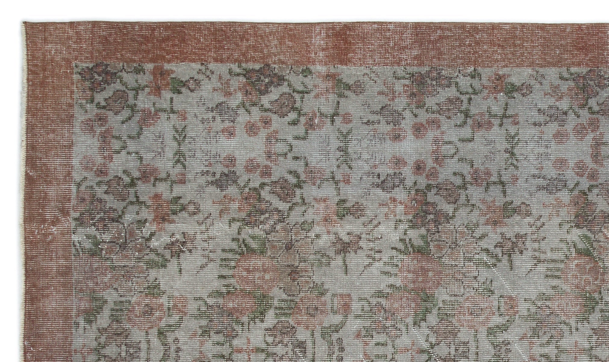 Atina Blue Vintage Wool Handmade Area Rug 5'4" x 9'6"