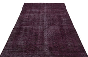 Atina Purple Vintage Wool Handmade Area Rug 5'1" x 8'10"