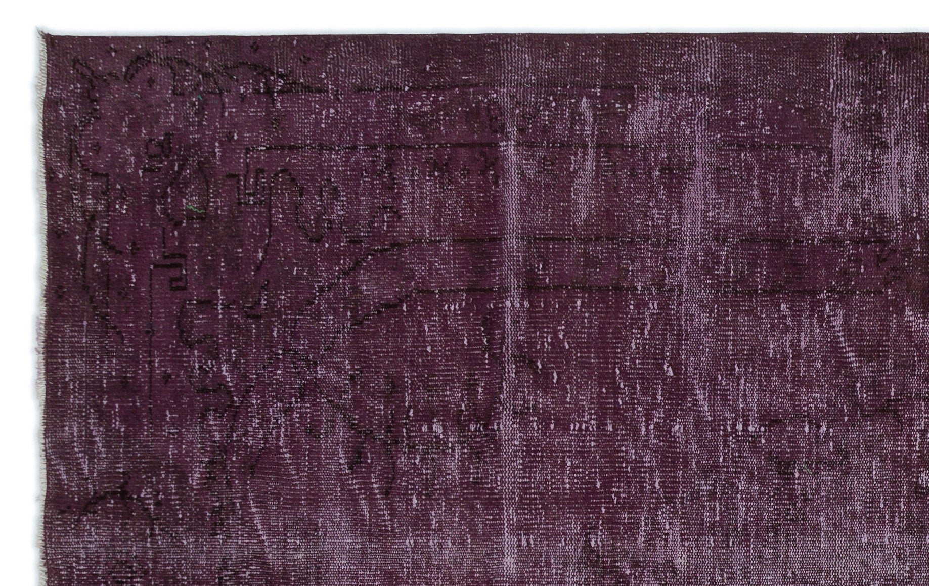 Atina Purple Vintage Wool Handmade Area Rug 5'1" x 8'10"