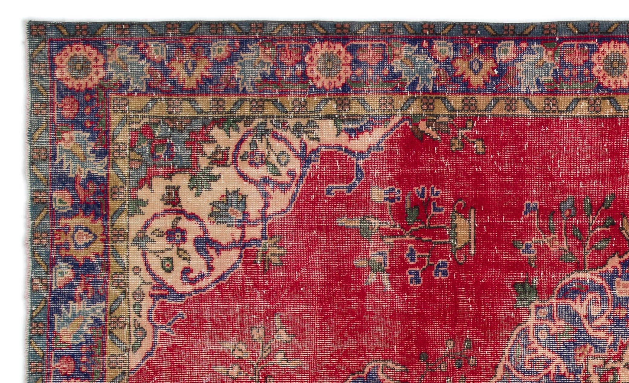 Atina Red Classic Wool Handmade Area Rug 5'8" x 9'8"
