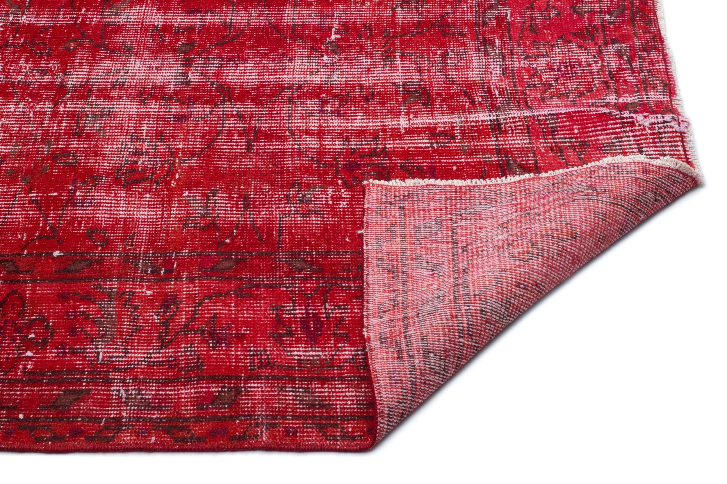 Atina Red Vintage Wool Handmade Area Rug 6'0" x 9'2"