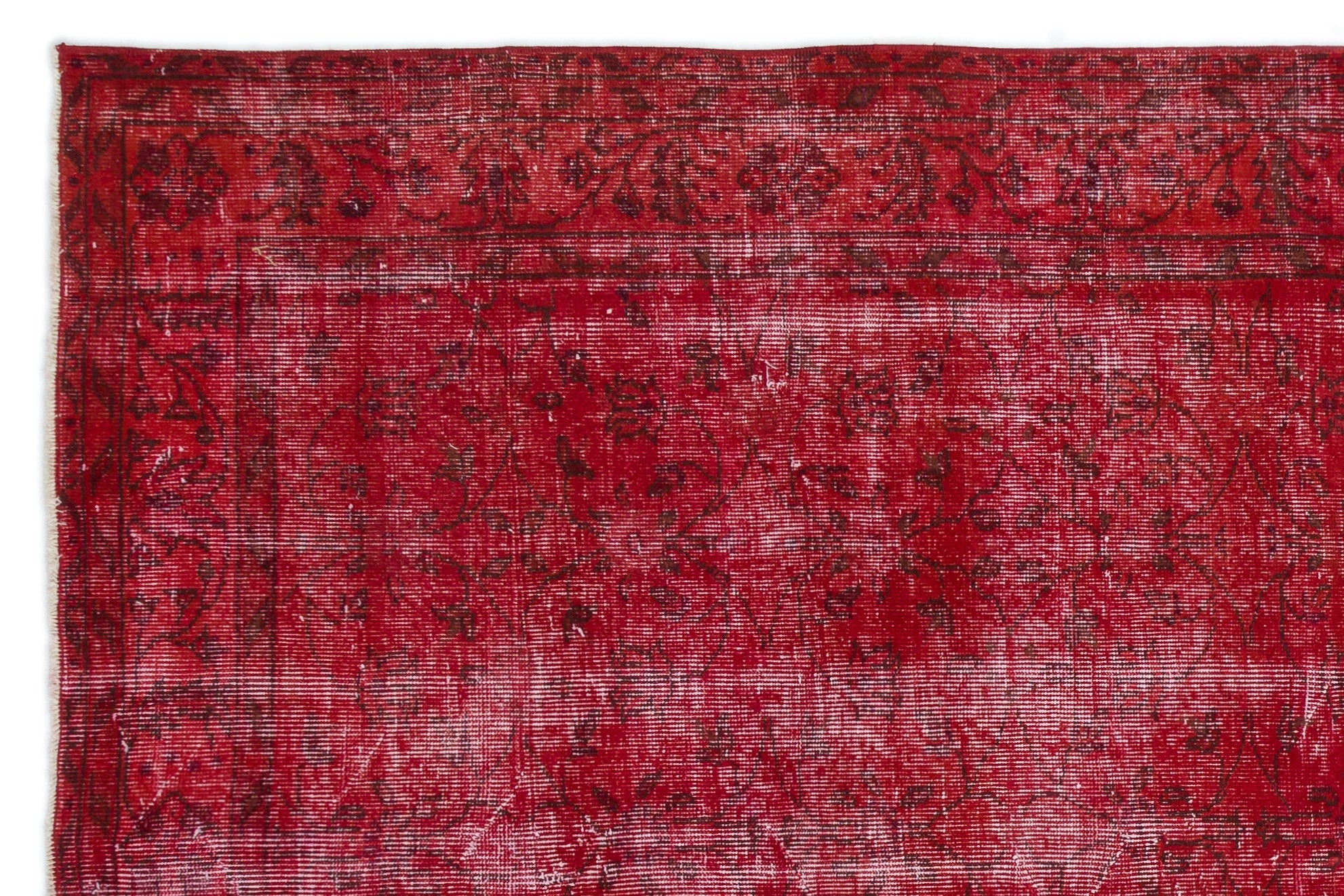 Atina Red Vintage Wool Handmade Area Rug 6'0" x 9'2"
