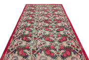 Atina Cream Vintage Wool Handmade Area Rug 5'5" x 9'1"