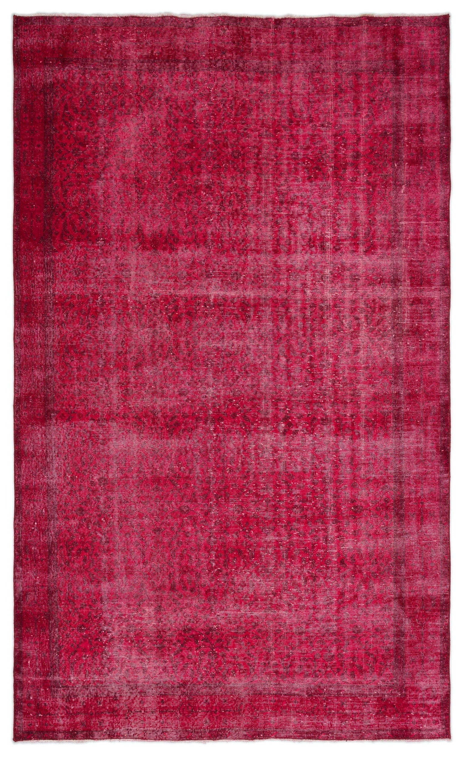 Atina Red Vintage Wool Handmade Area Rug 5'11" x 9'9"