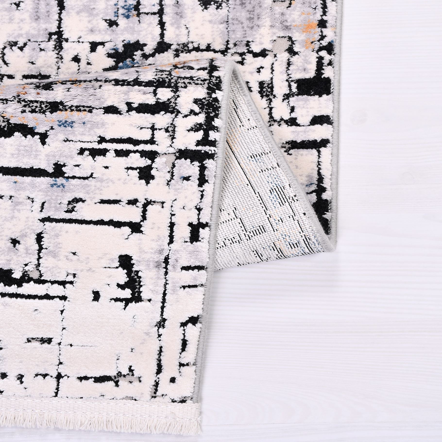 Modern Viscose Area Rug – Machine Made Rug With Soft Viscose Carpet & Durable Cotton Weft