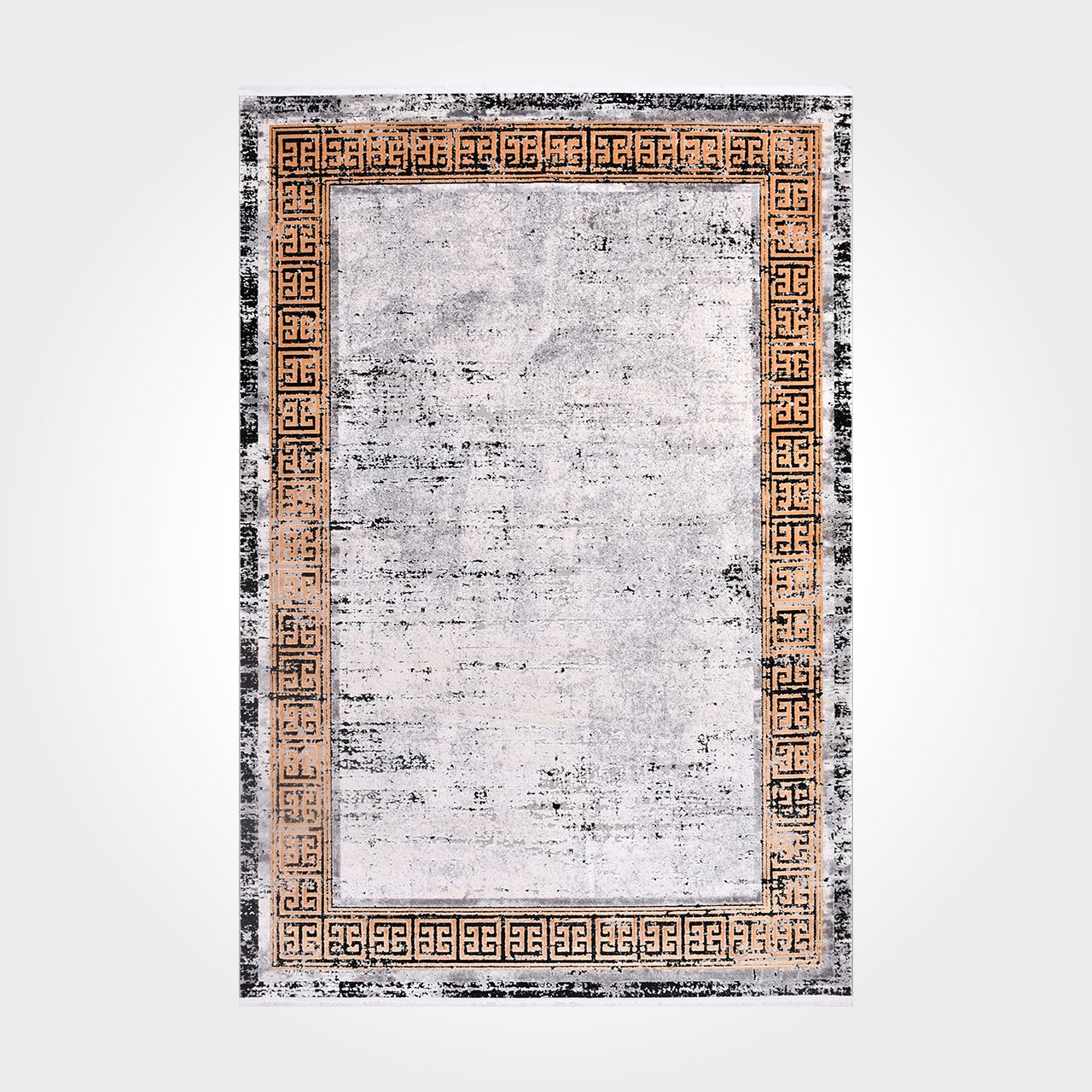 Viscose Area Rug – Machine Made Grey Frame Low Pile Durable Carpet