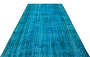 Atina Turquoise Vintage Wool Handmade Area Rug 5'11" x 10'1"