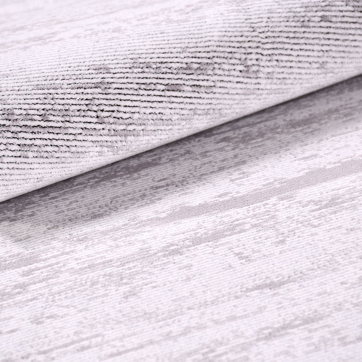White Striped Area Rug – Machine Made Rug with Soft Pile & Durable Floor Covering