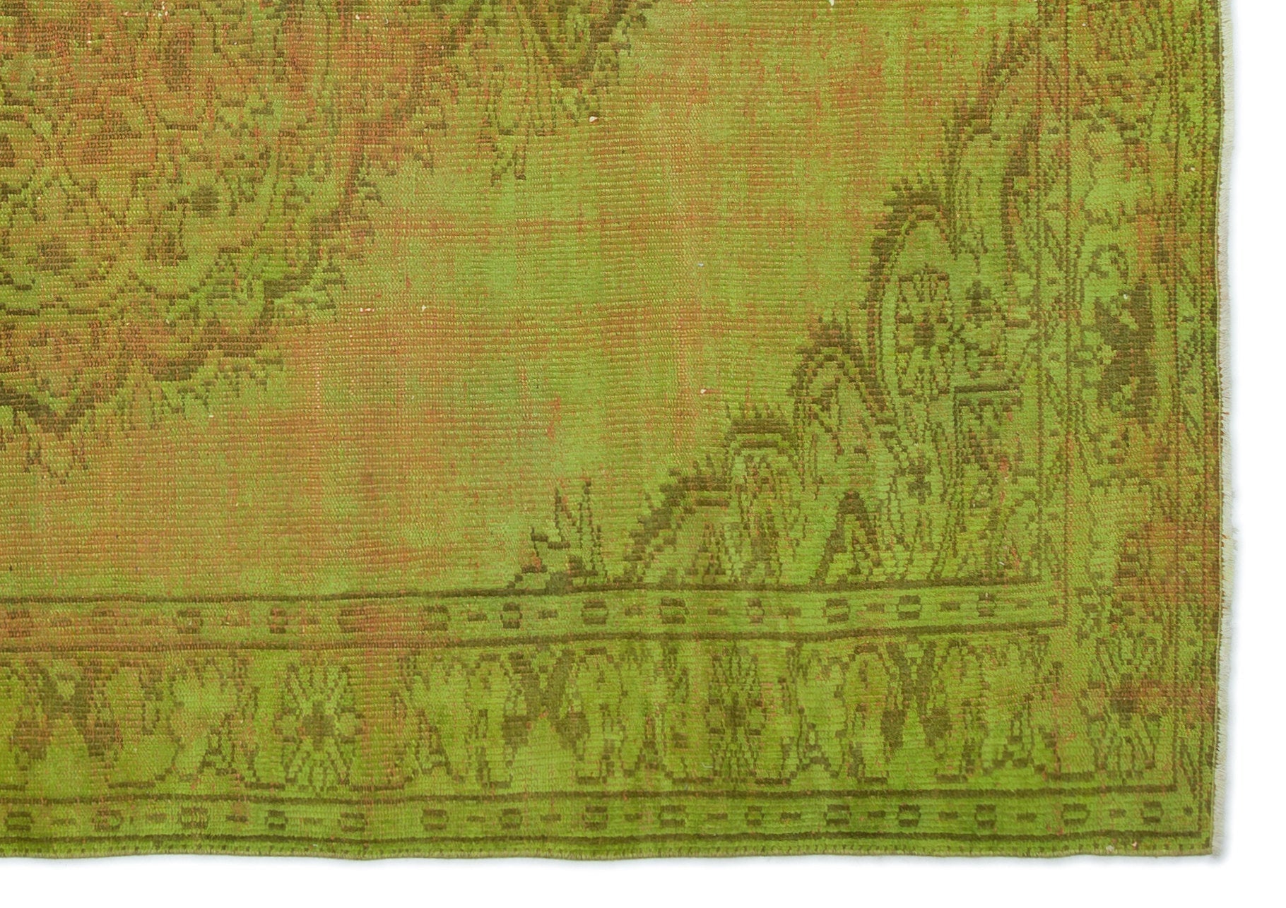 Atina Green Vintage Wool Handmade Area Rug 6'0" x 8'5"