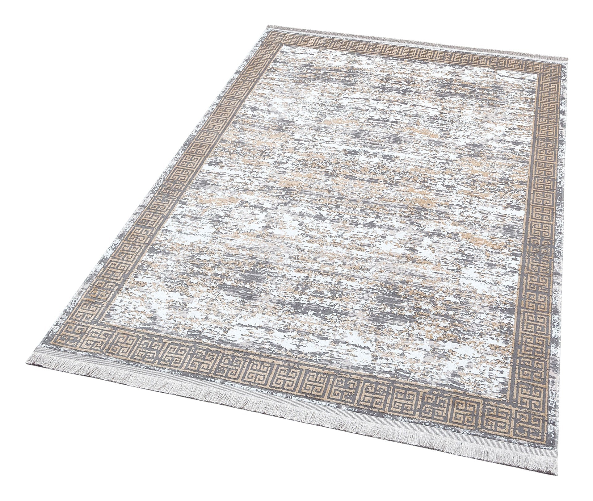 Machine Made Area Rug – Beige Classic Woven Carpet With Soft Texture