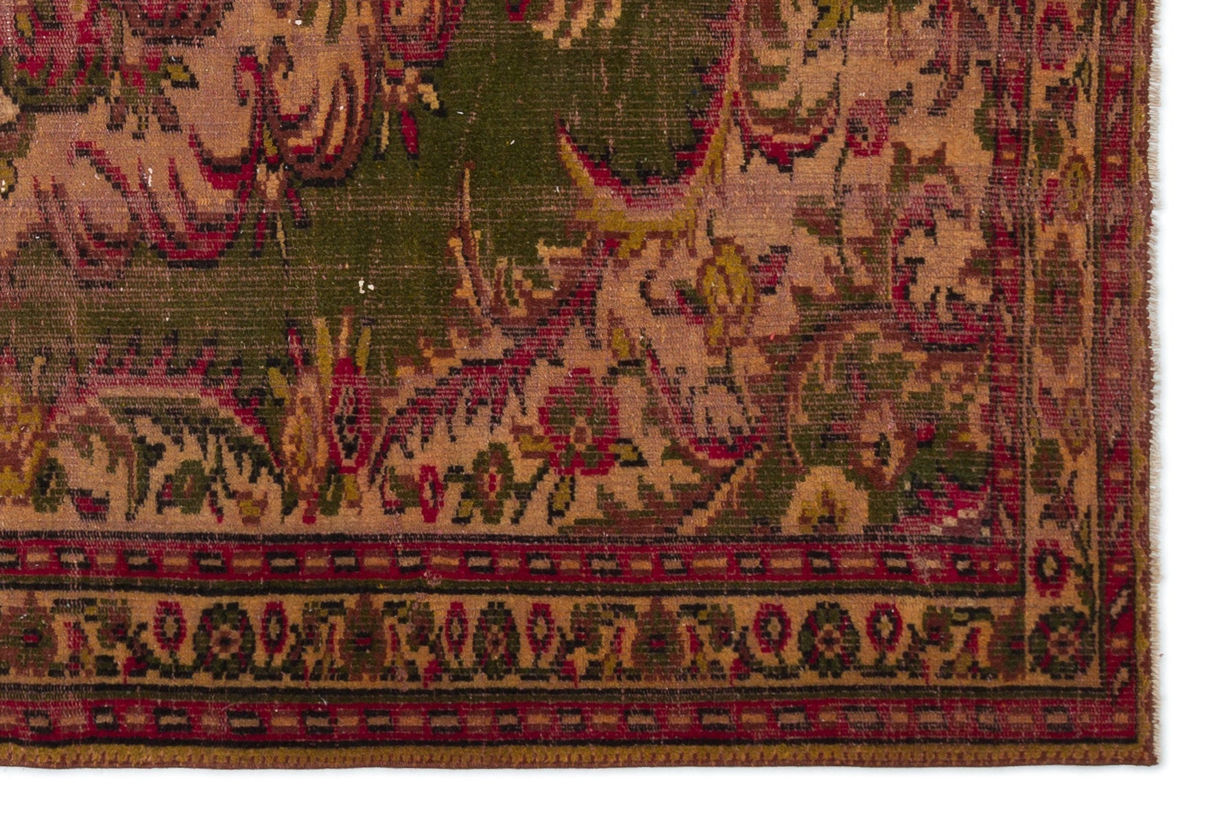 Atina Red Vintage Wool Handmade Area Rug 4'10" x 9'1"