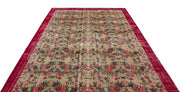 Atina Beige Vintage Wool Handmade Area Rug 7'1" x 10'2"