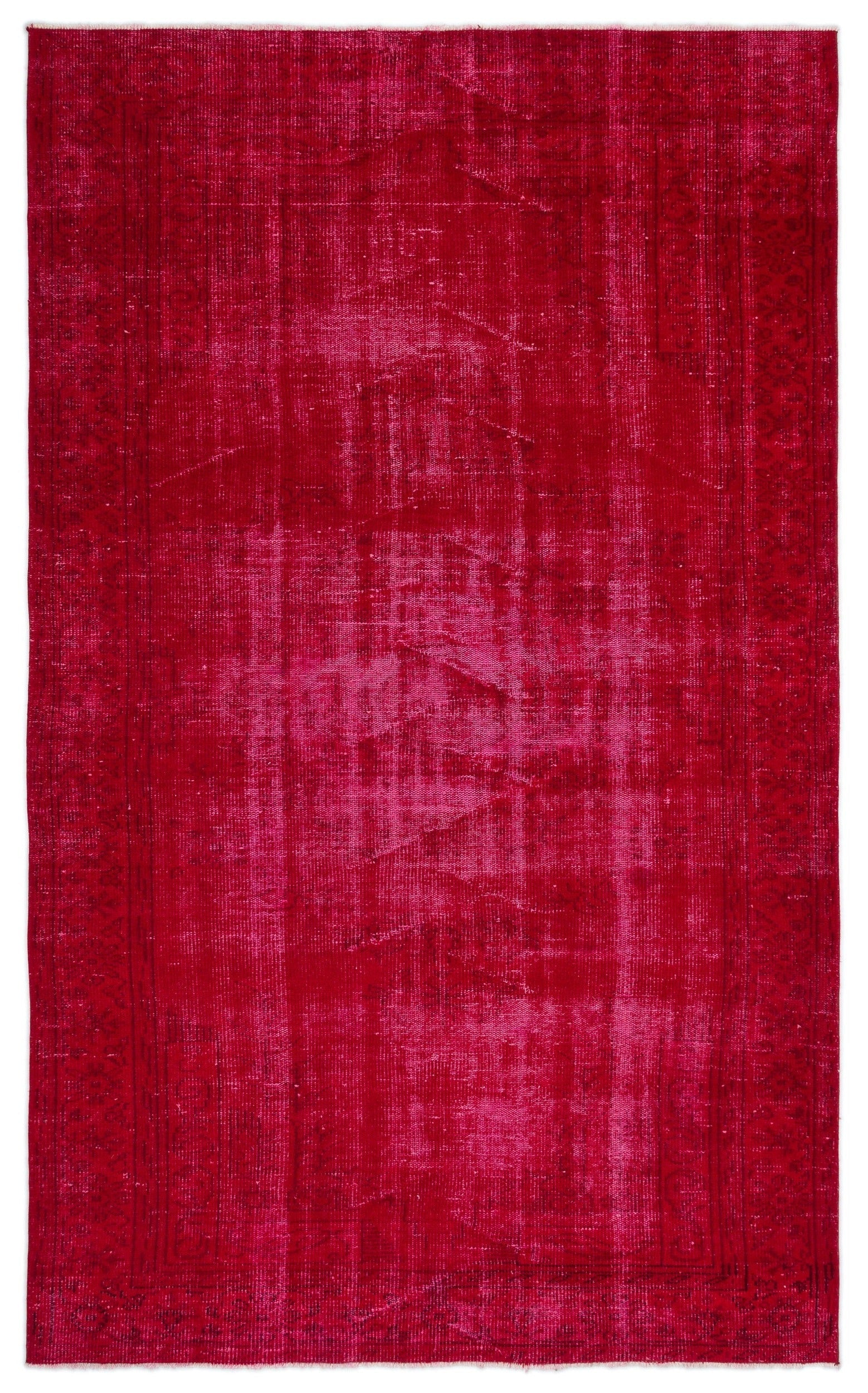 Atina Red Vintage Wool Handmade Area Rug 5'8" x 9'3"