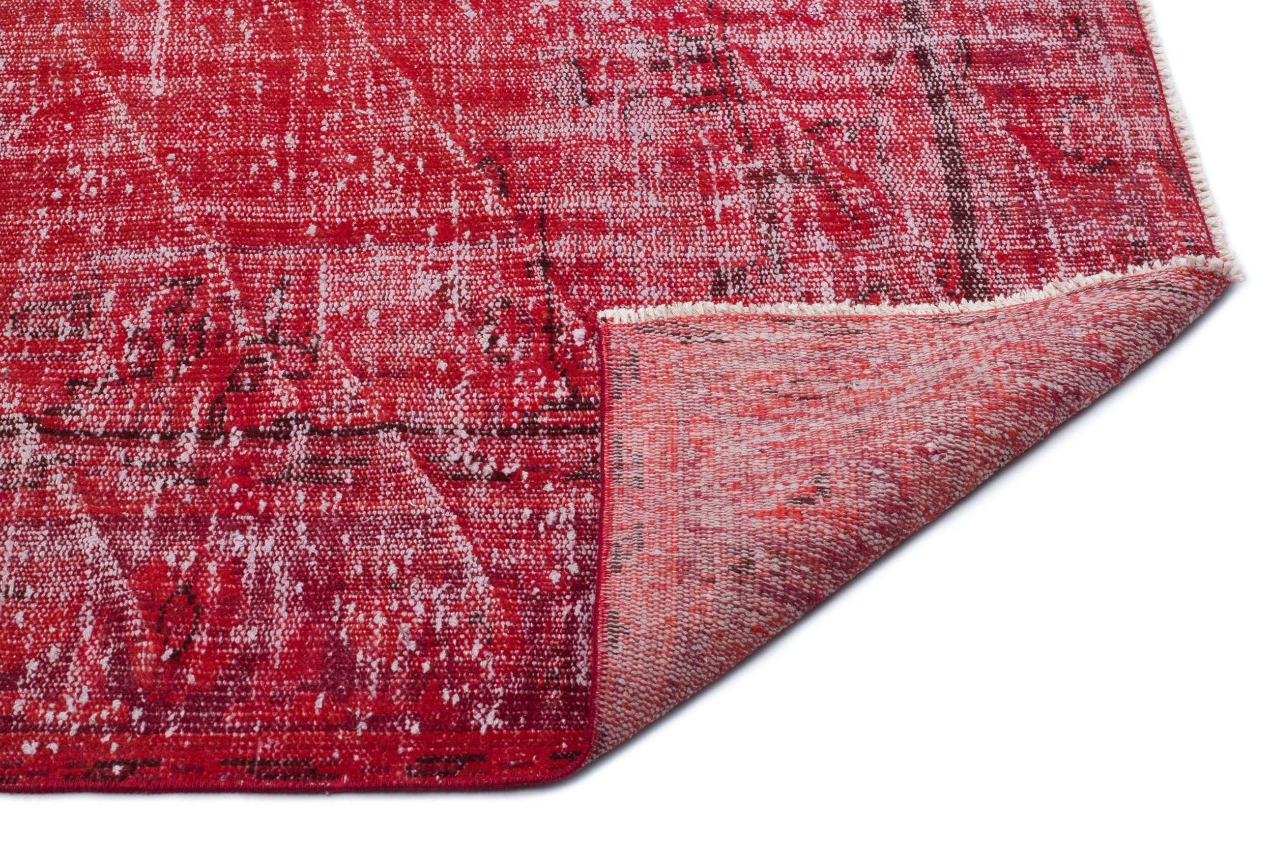 Atina Red Vintage Wool Handmade Area Rug 6'5" x 8'0"