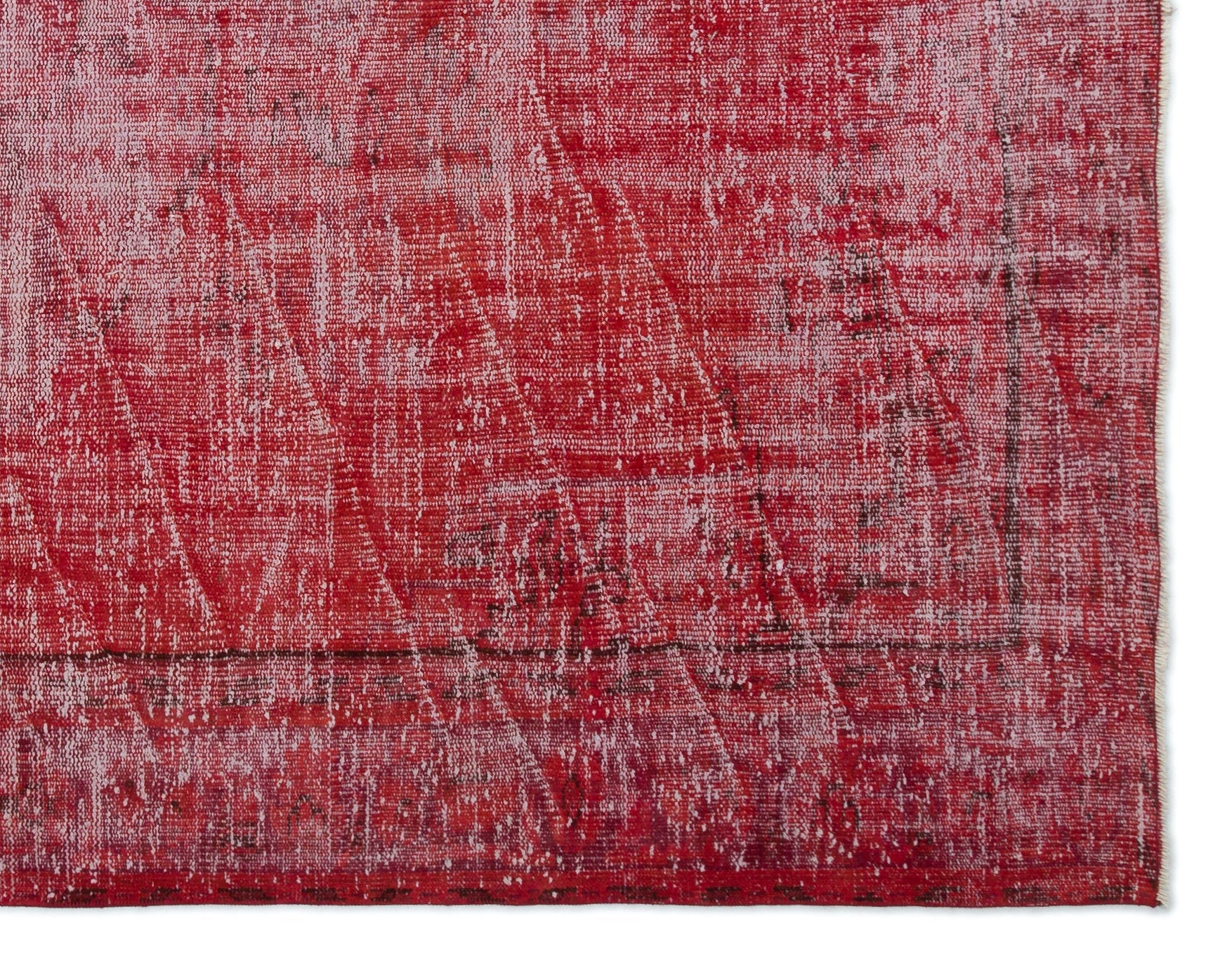 Atina Red Vintage Wool Handmade Area Rug 6'5" x 8'0"