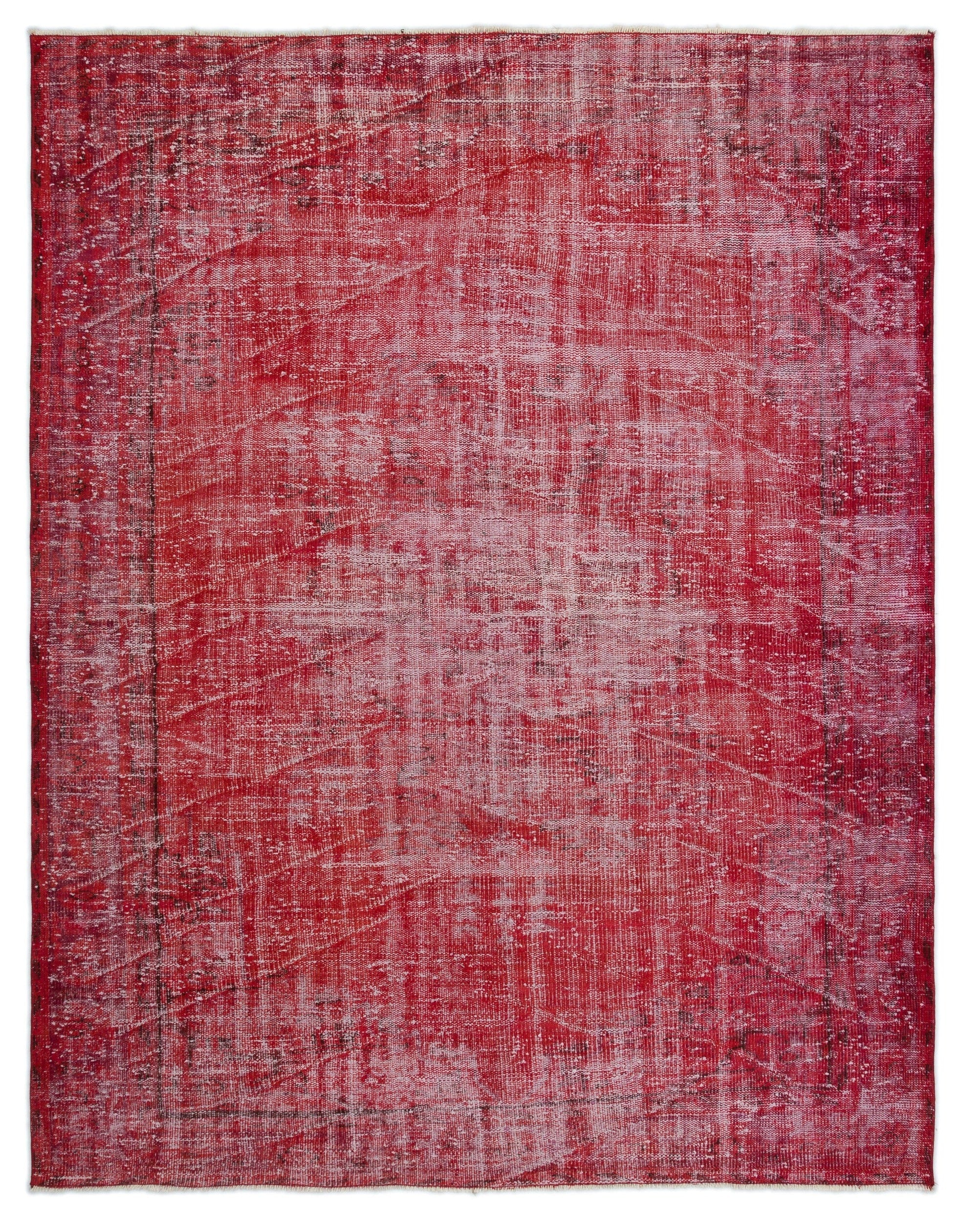 Atina Red Vintage Wool Handmade Area Rug 6'5" x 8'0"