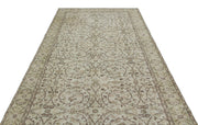 Atina Beige Vintage Wool Handmade Area Rug 6'0" x 9'1"