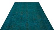 Atina Turquoise Vintage Wool Handmade Area Rug 5'5" x 9'11"