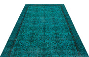 Atina Turquoise Vintage Wool Handmade Area Rug 5'3" x 9'3"