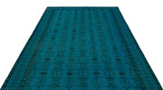 Atina Turquoise Vintage Wool Handmade Area Rug 6'4" x 9'5"