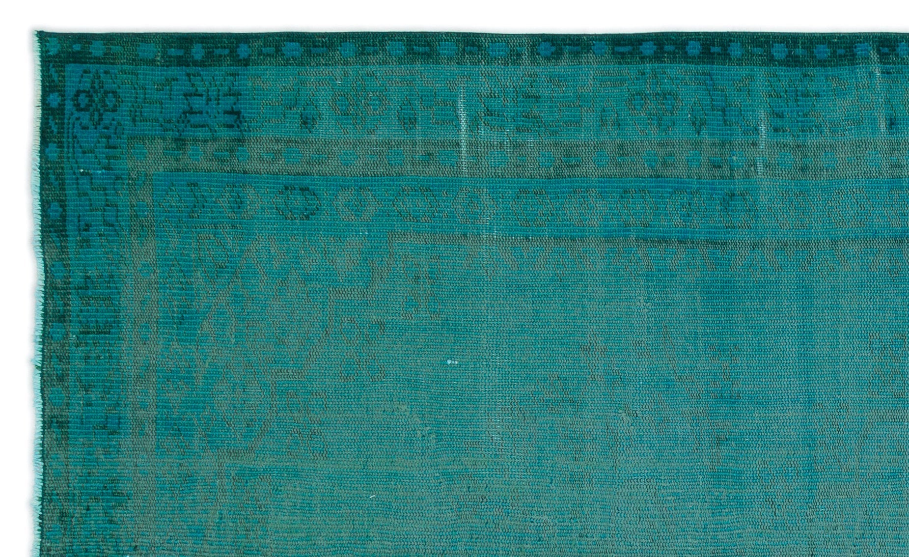 Atina 18406 Turquoise Vintage Wool Handmade Area Rug 5'4" x 8'4"