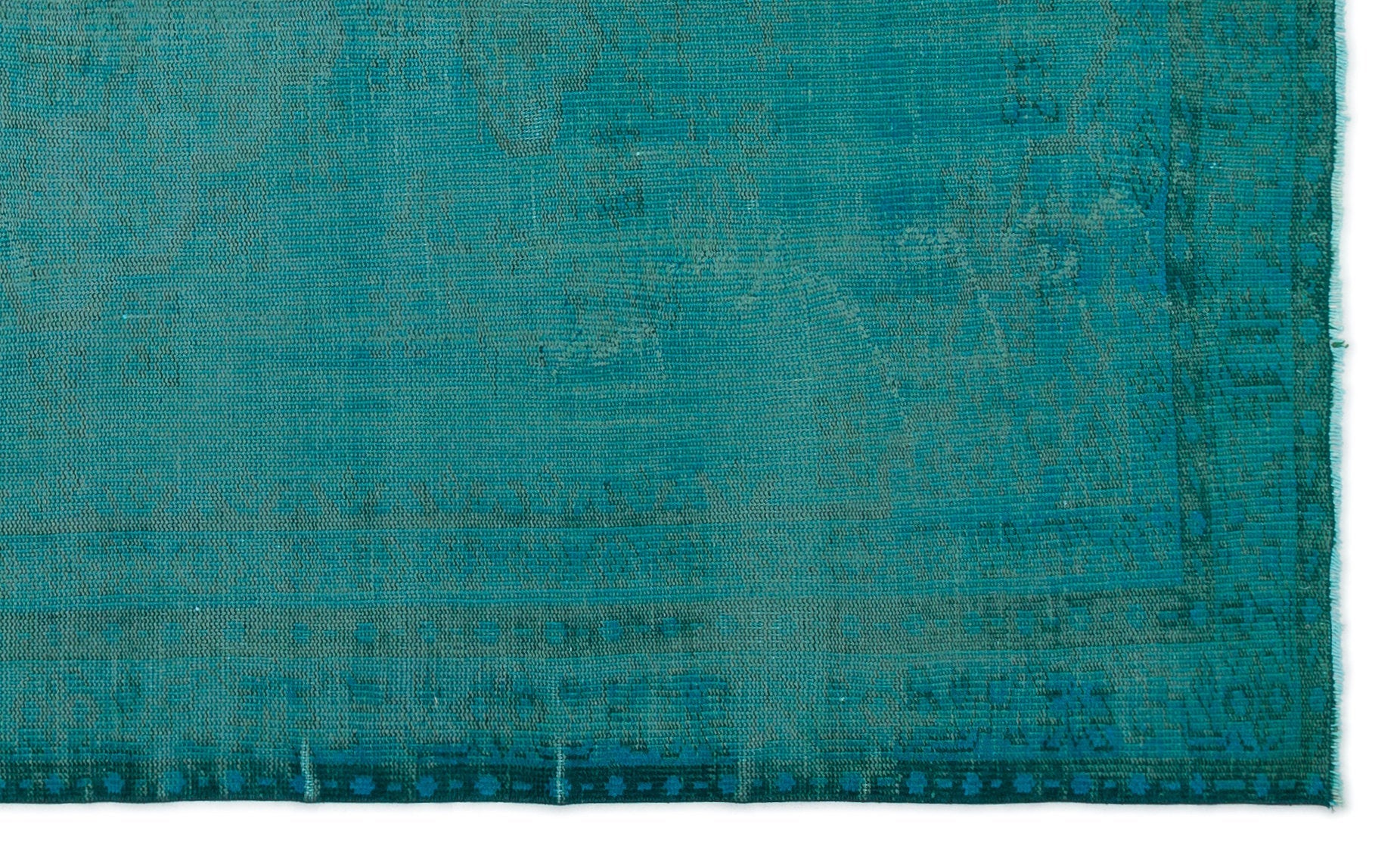 Atina 18406 Turquoise Vintage Wool Handmade Area Rug 5'4" x 8'4"