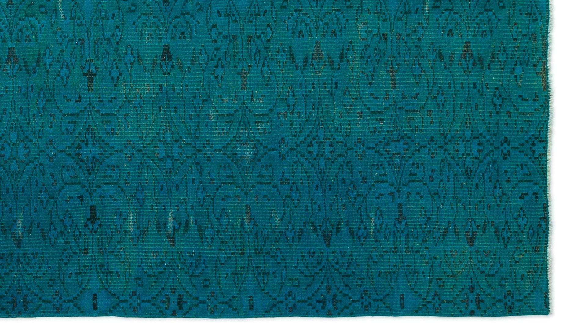 Atina Turquoise Vintage Wool Handmade Area Rug 5'3" x 8'4"