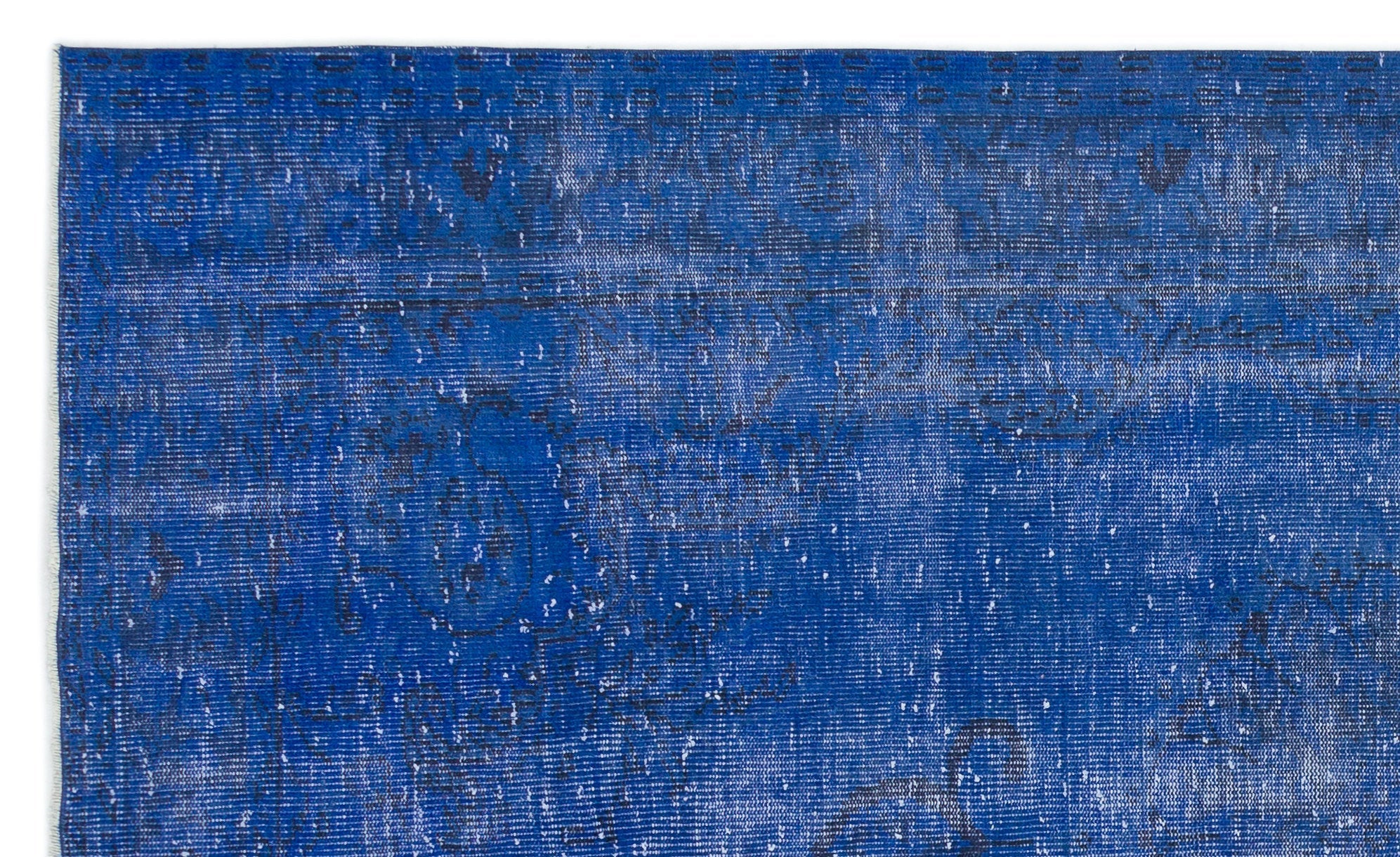 Atina Blue Vintage Wool Handmade Area Rug 5'8" x 9'2"