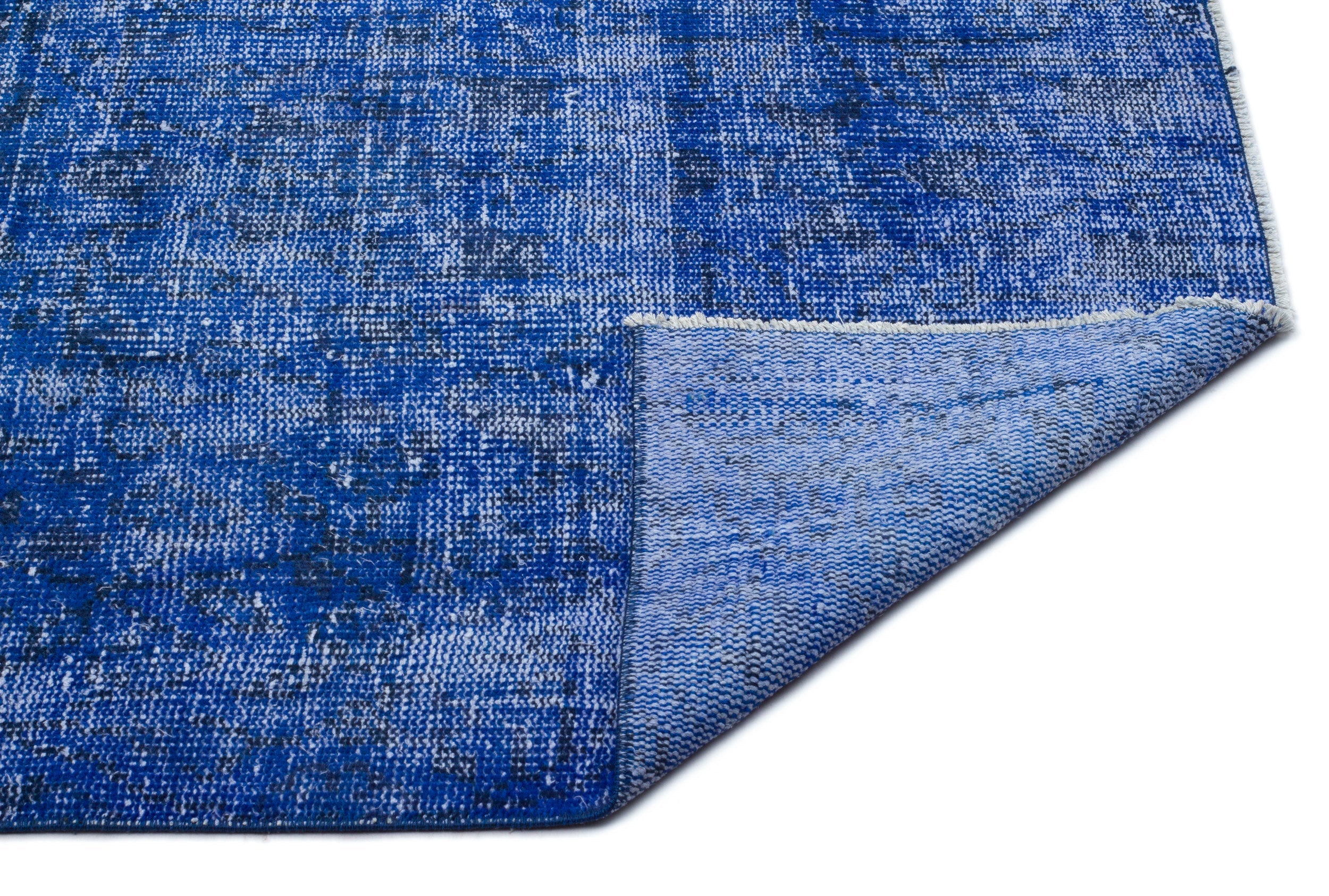 Atina Blue Vintage Wool Handmade Area Rug 5'9" x 8'10"