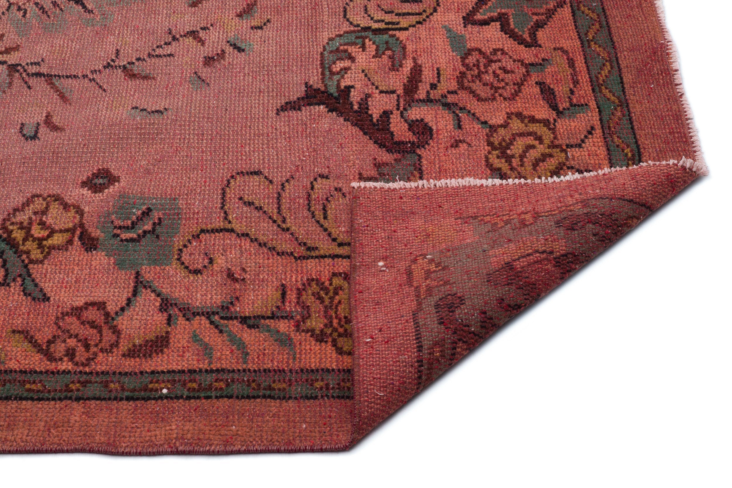 Atina Red Vintage Wool Handmade Area Rug 5'3" x 8'11"
