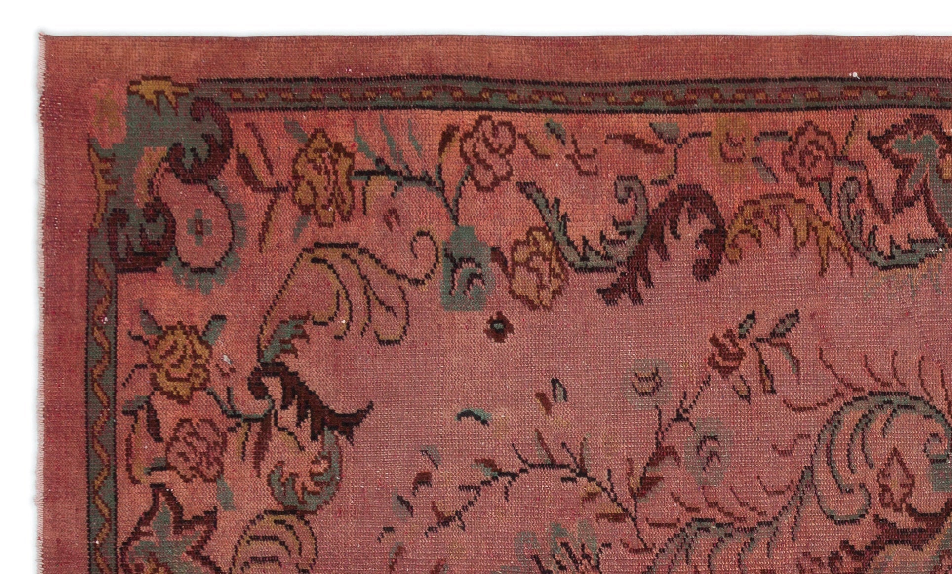 Atina Red Vintage Wool Handmade Area Rug 5'3" x 8'11"