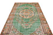 Atina Cream Vintage Wool Handmade Area Rug 5'6" x 9'7"