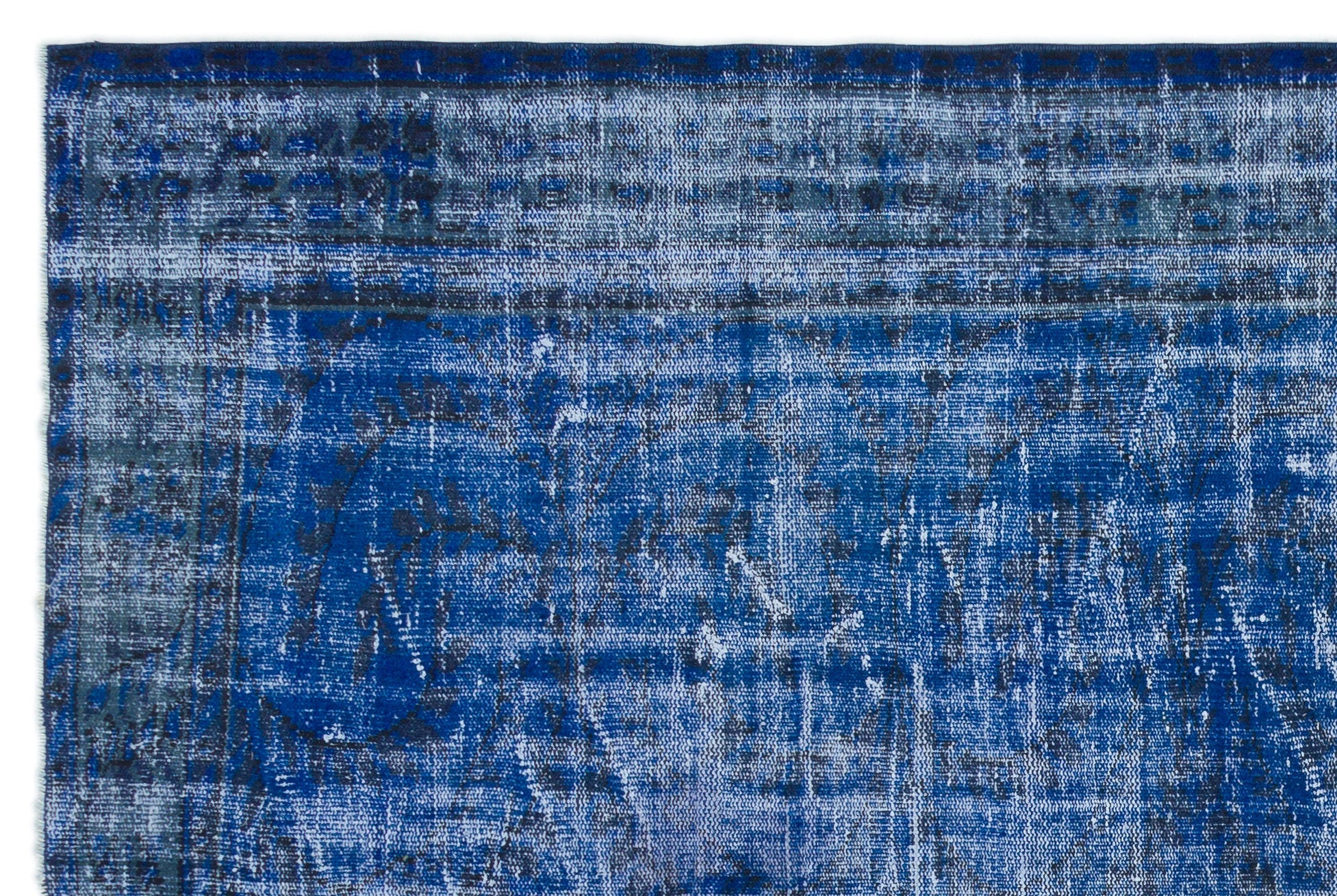 Atina Blue Vintage Wool Handmade Area Rug 6'0" x 9'0"