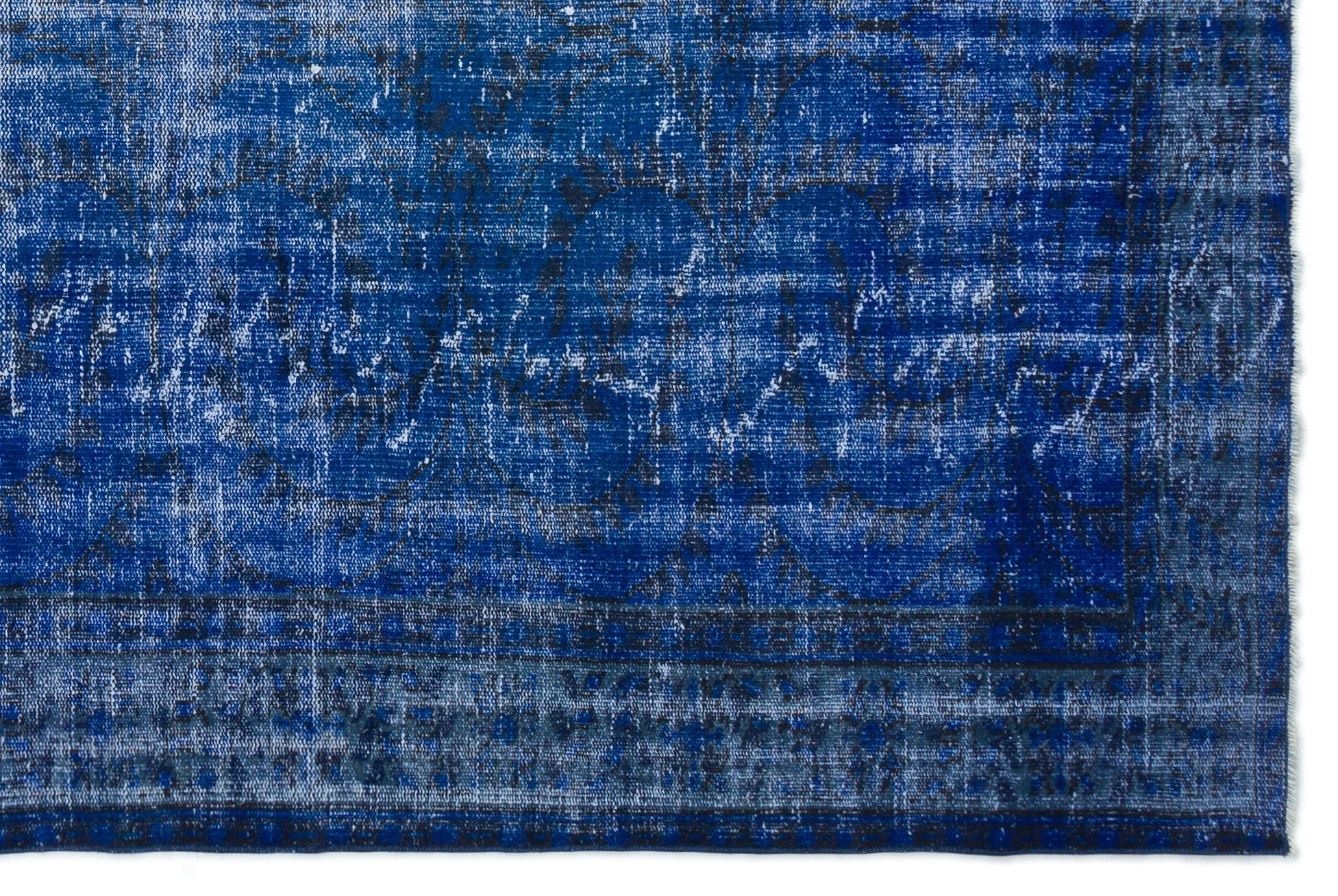 Atina Blue Vintage Wool Handmade Area Rug 6'0" x 9'0"