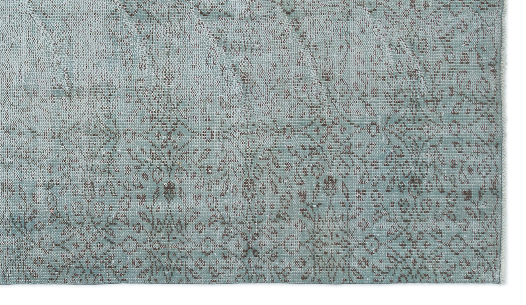 Atina Blue Vintage Wool Handmade Area Rug 4'10" x 8'7"