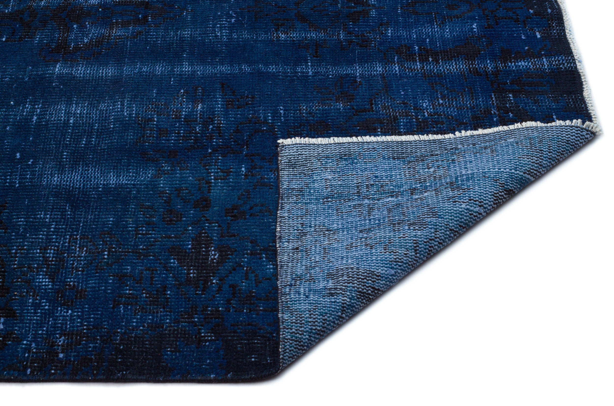 Atina Blue Vintage Wool Handmade Area Rug 5'7" x 8'4"