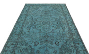 Atina Turquoise Vintage Wool Handmade Area Rug 5'5" x 9'5"