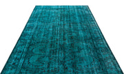 Atina Turquoise Vintage Wool Handmade Area Rug 5'10" x 8'0"