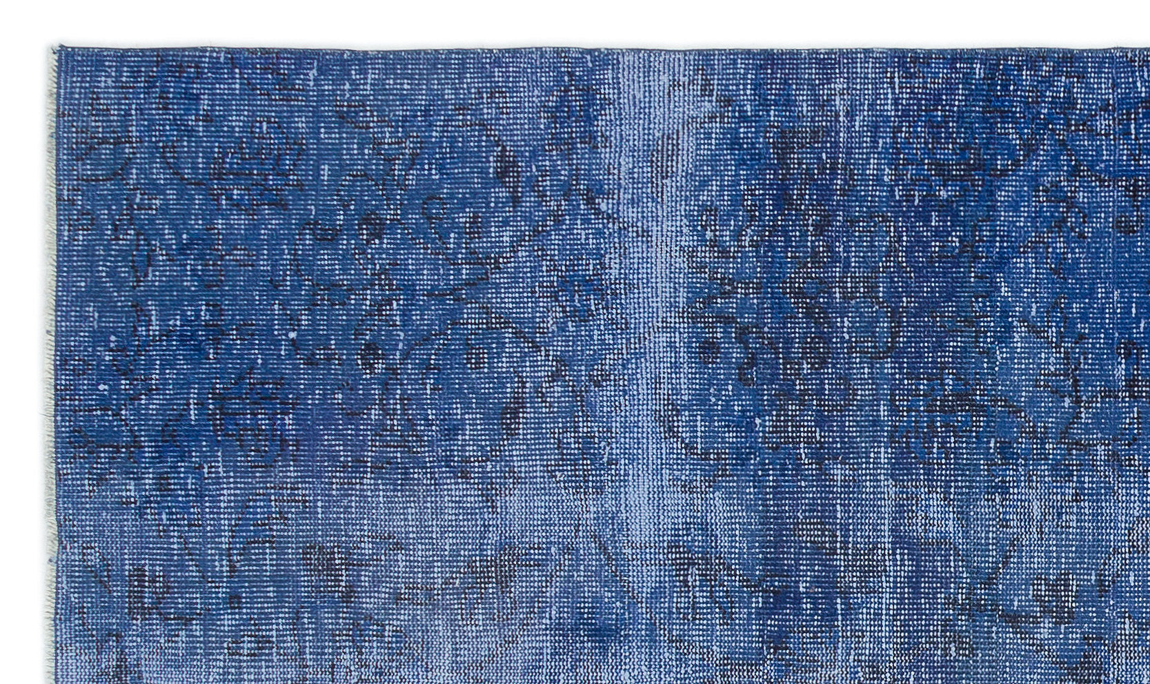 Atina Blue Vintage Wool Handmade Area Rug 4'7" x 7'9"