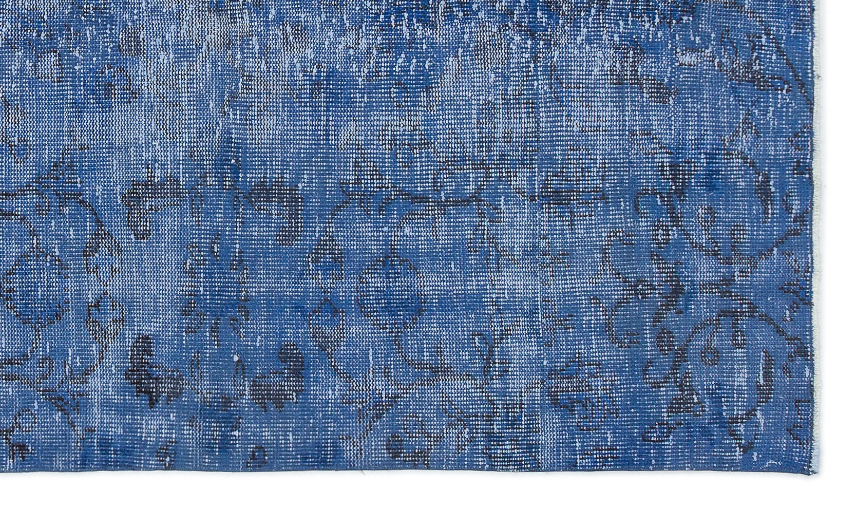 Atina Blue Vintage Wool Handmade Area Rug 4'7" x 7'9"