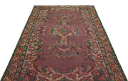 Atina Red Vintage Wool Handmade Area Rug 4'11" x 9'1"