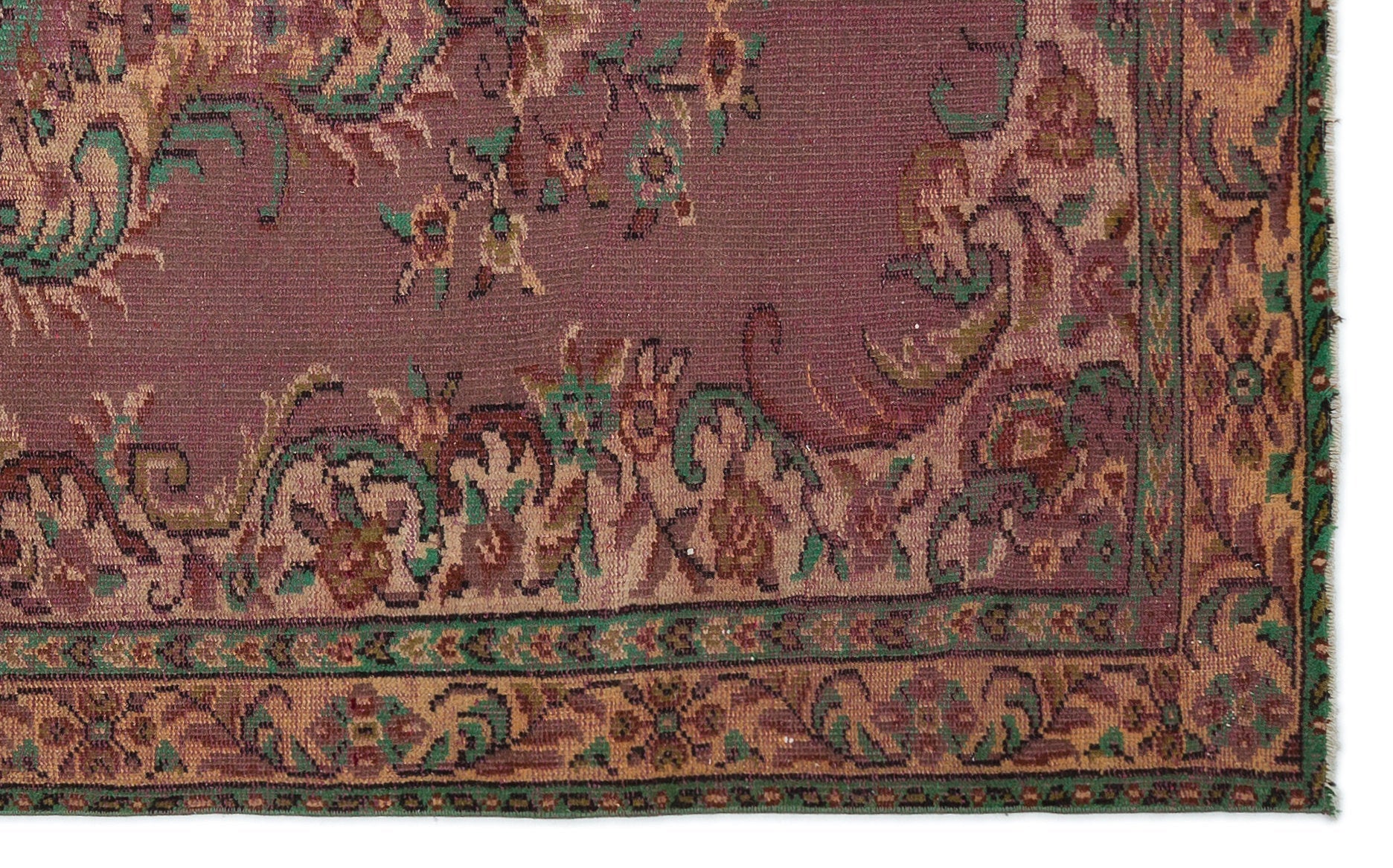 Atina Red Vintage Wool Handmade Area Rug 4'11" x 9'1"