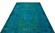 Atina Turquoise Vintage Wool Handmade Area Rug 5'9" x 9'8"