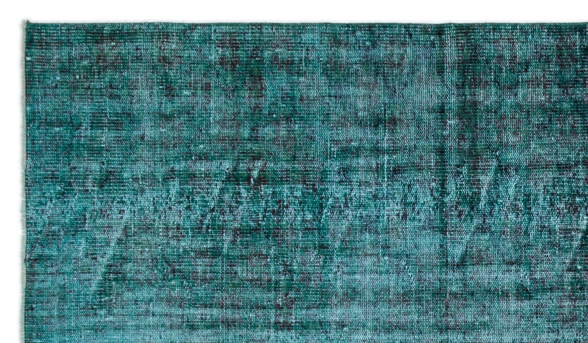 Atina Turquoise Vintage Wool Handmade Area Rug 5'3" x 9'1"