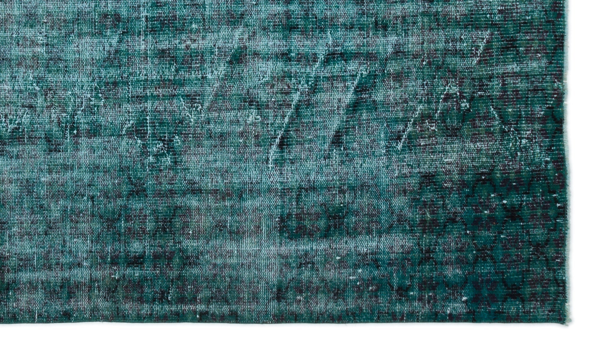 Atina Turquoise Vintage Wool Handmade Area Rug 5'3" x 9'1"