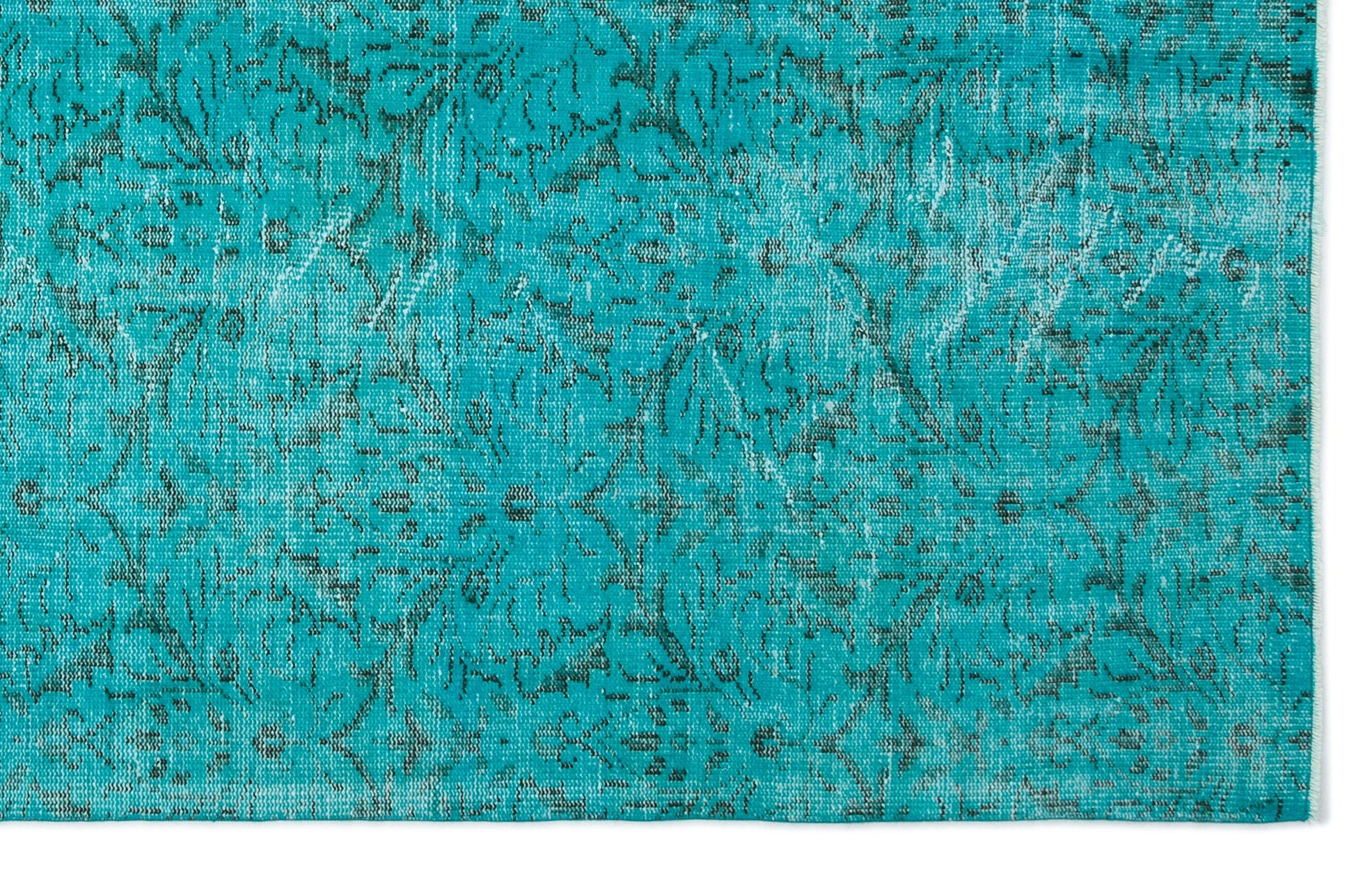 Atina Turquoise Vintage Wool Handmade Area Rug 5'10" x 9'3"