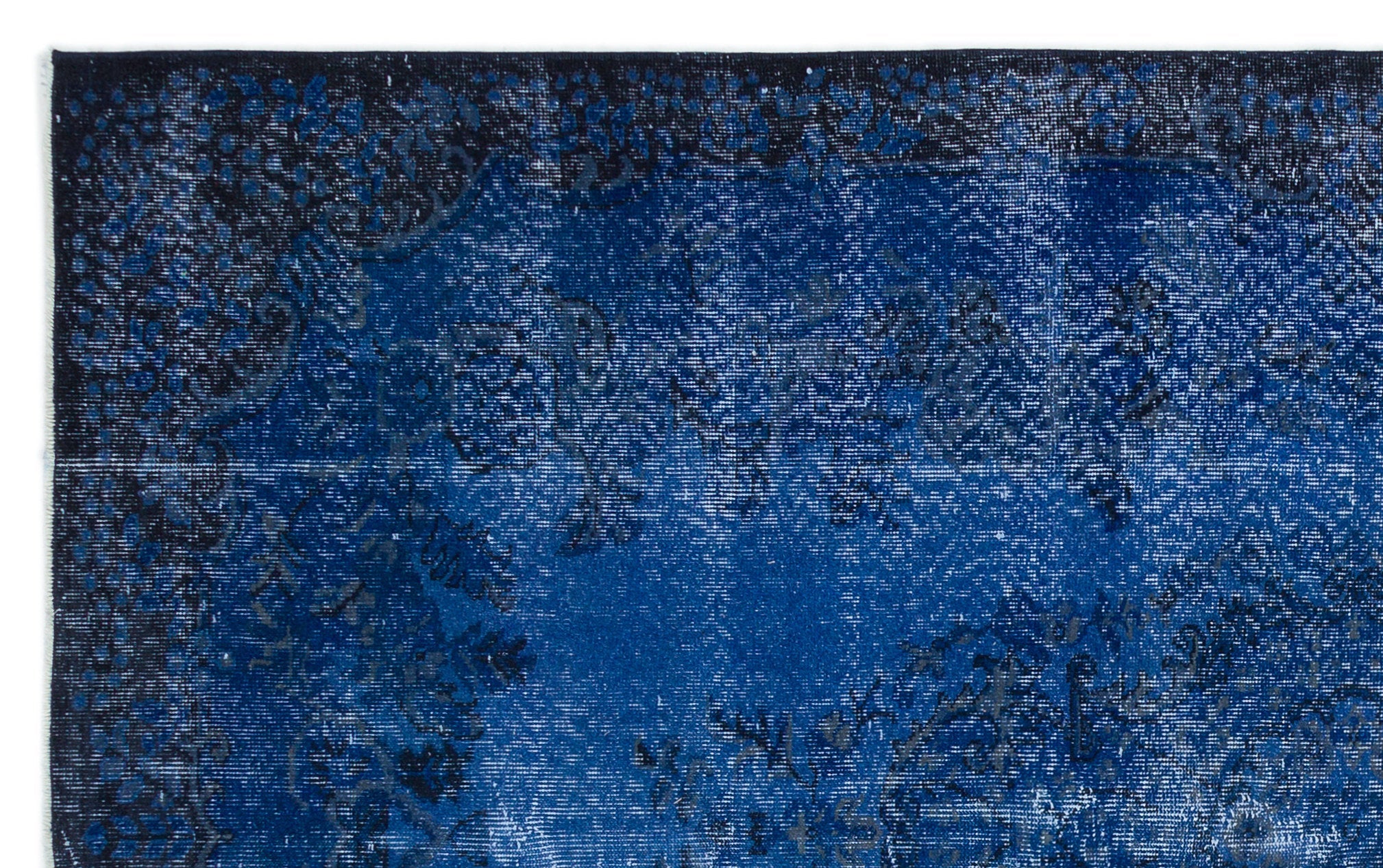Atina Blue Vintage Wool Handmade Area Rug 5'9" x 9'4"