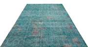 Atina Turquoise Vintage Wool Handmade Area Rug 7'0" x 10'9"